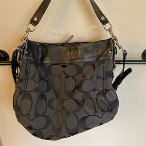 Large black coach purse